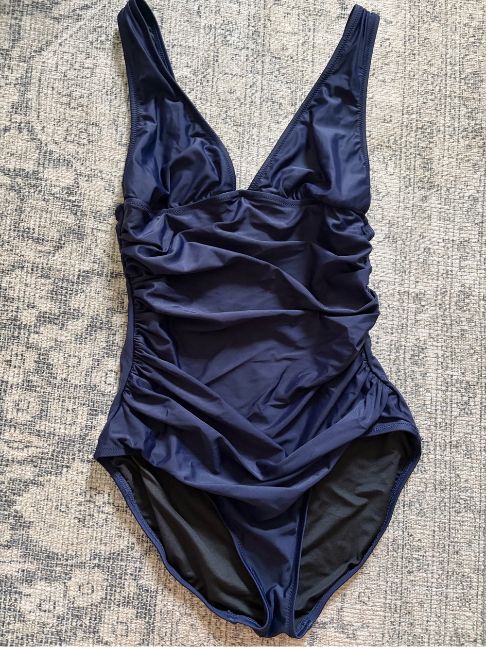 EUC plunge ruched j crew one piece